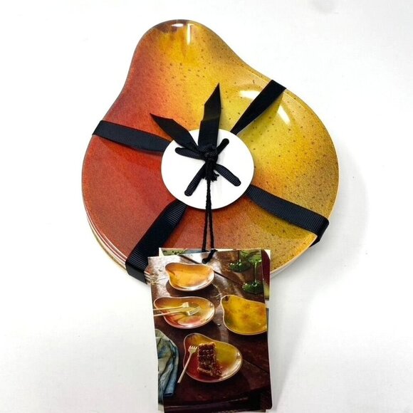 John Derian for Target Melamine Pear Shaped Dessert Appetizer Plates Set of 4 - Picture 2 of 8